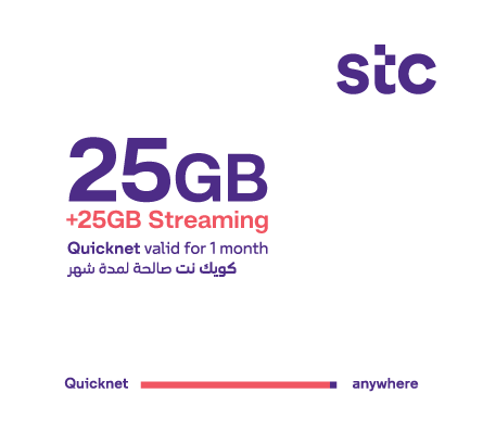 QuickNet 25GB+25GB Streaming - 1 Month