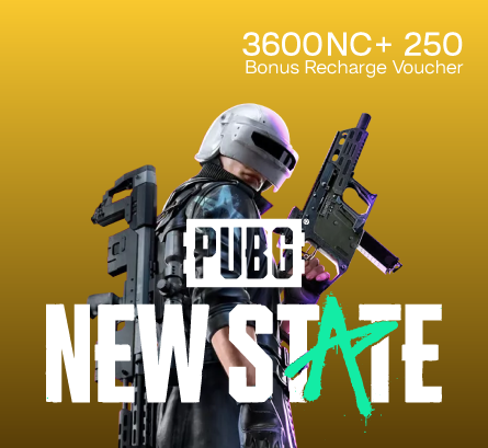 PUBG New State 3600 NC + 250 Bonus Recharge Voucher