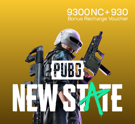PUBG New State 9300 NC + 930 Bonus Recharge Voucher