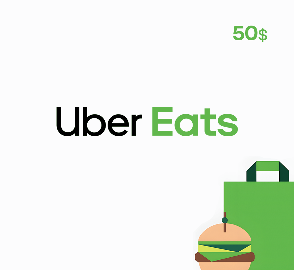 بطاقة أوبر إيتس - 50 دولار