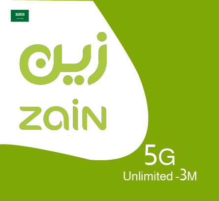 بطاقة زين لاعادة شحن الانترنت - 5G الغير محدودة لمدة 3 أشهر