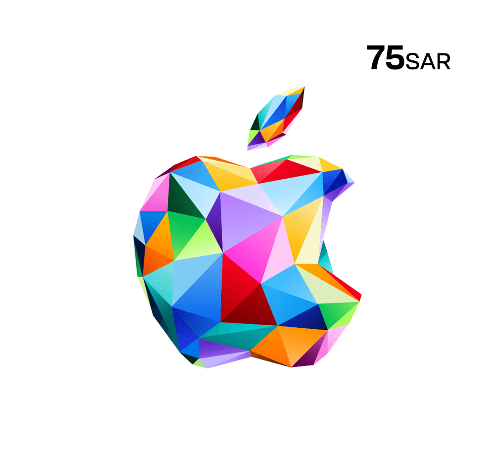 بطاقة أبل - 75 ريال (المتجر السعودي)