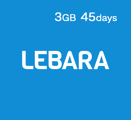 بطاقة ليبارا لإعادة شحن الإنترنت 3 جيجا لمدة 45 يوم