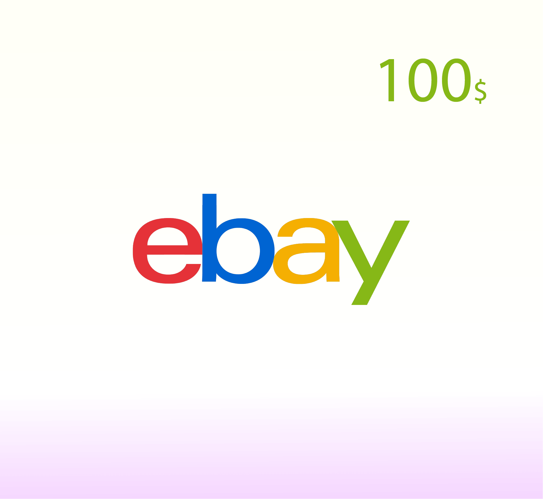 شحن بطاقات ebay -  إيباي - 100 دولار أمريكي