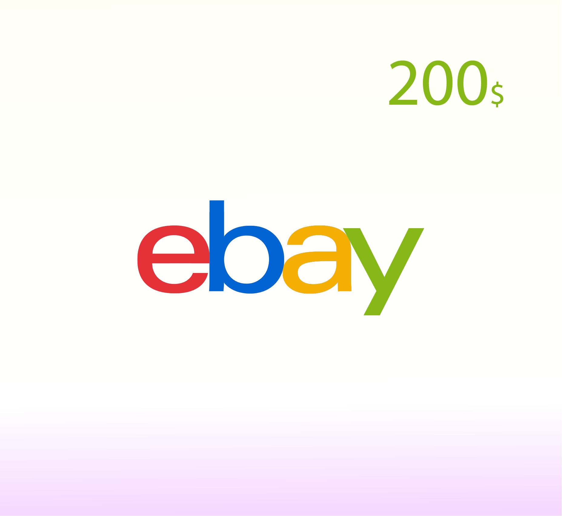 شحن بطاقات ebay -  إيباي - 200 دولار أمريكي