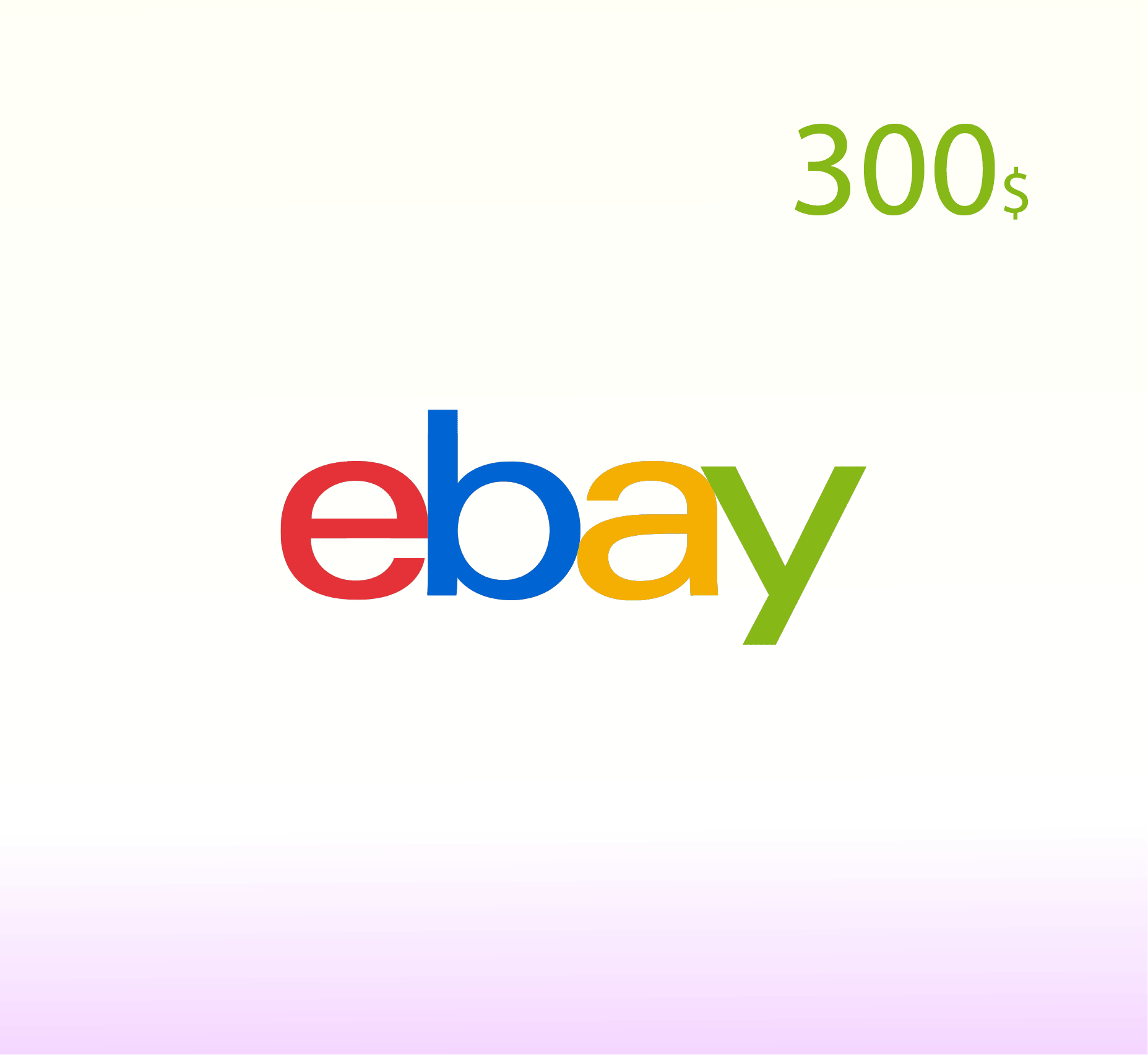 شحن بطاقات ebay -  إيباي - 300 دولار أمريكي