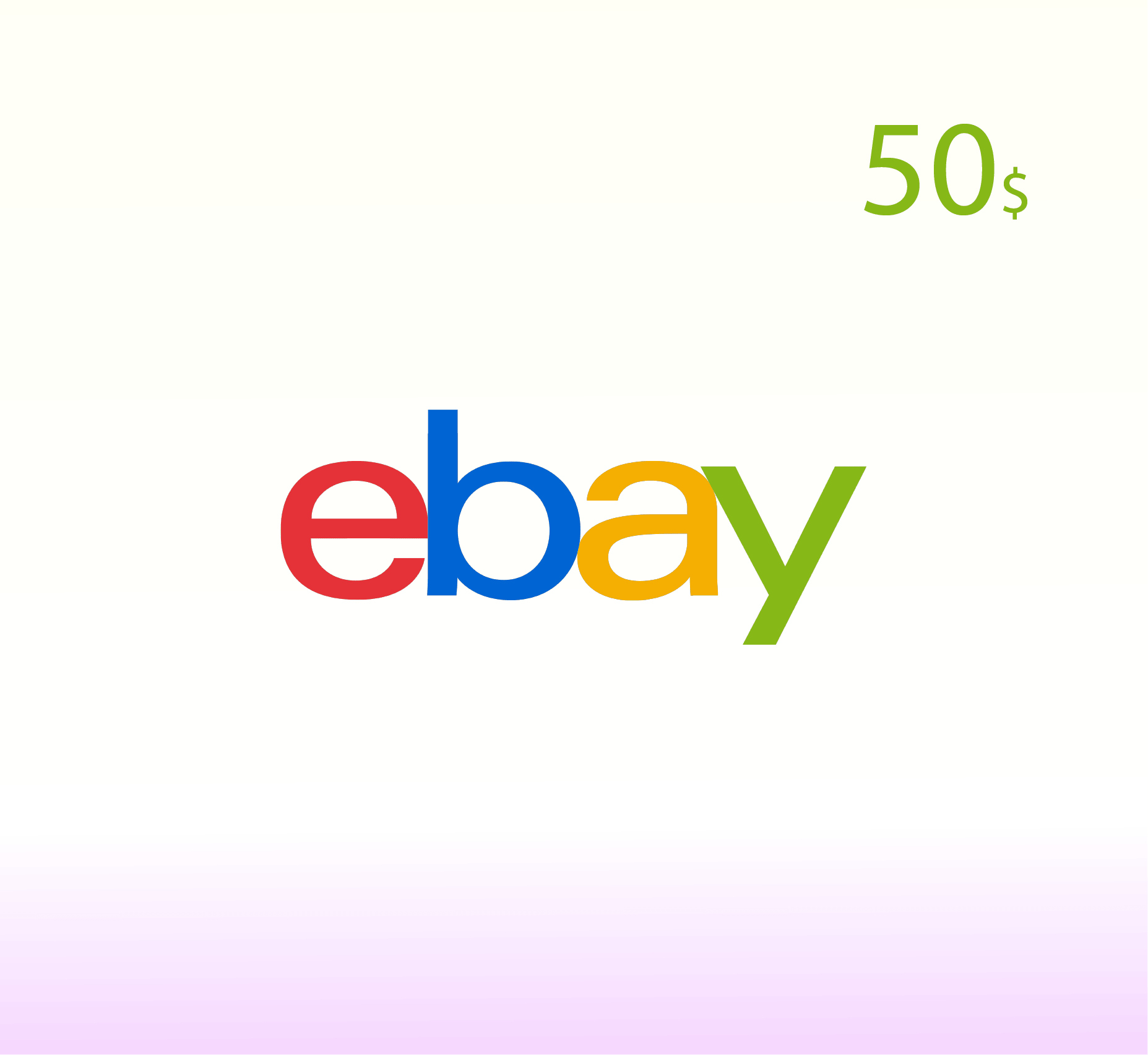 شحن بطاقات ebay -  إيباي - 50 دولار أمريكي