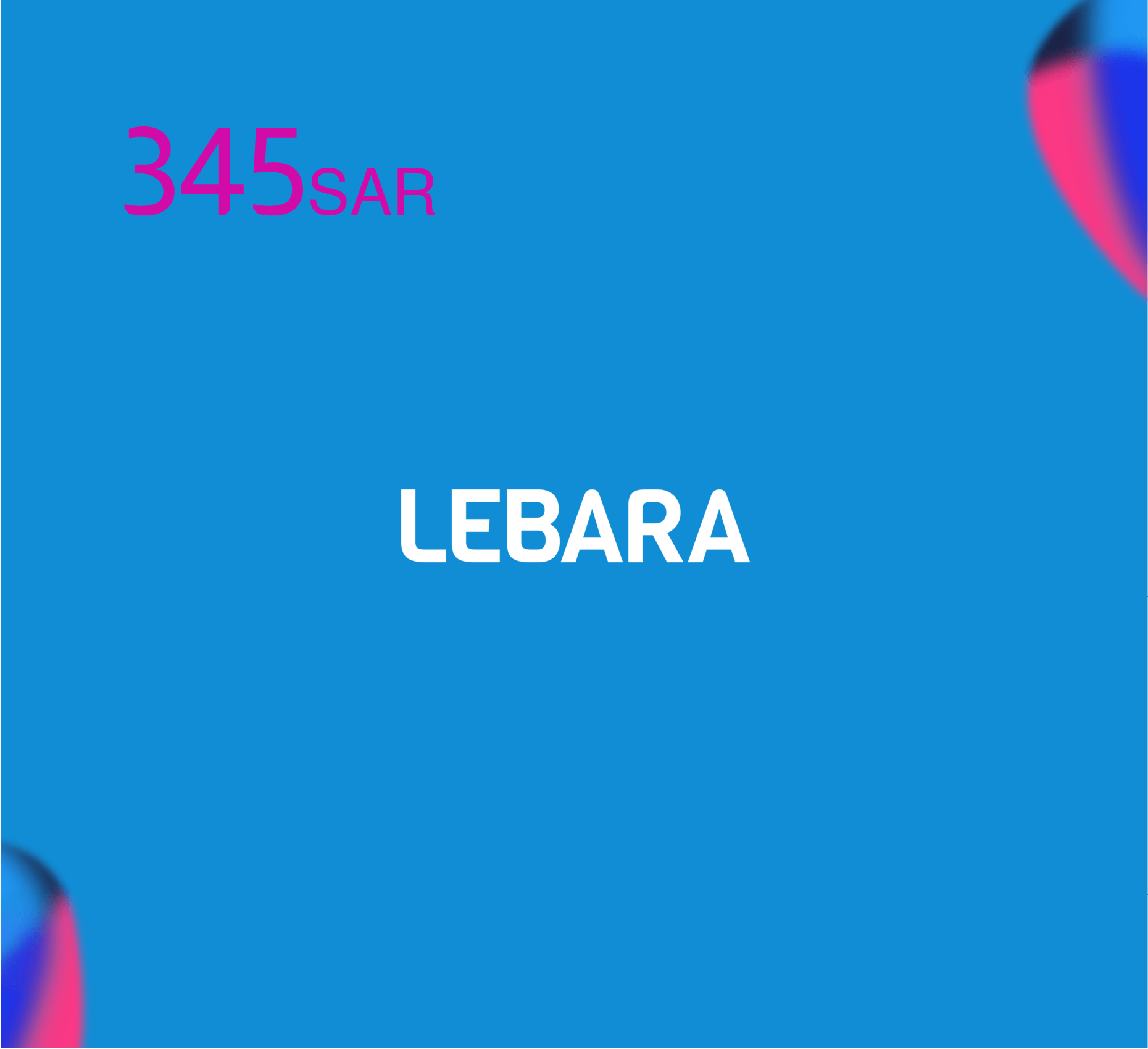 Lebara Recharge Card SR 345